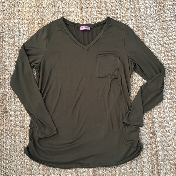 RAGDOLL LONG SLEEVE SHIRT OVERSIZED CAMO GREEN SUPER SOFT TEE SIZE LARGE XL - Picture 1 of 3